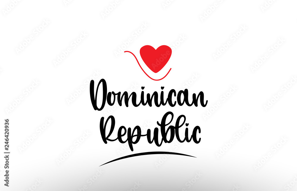 Dominican Republic country text typography logo icon design