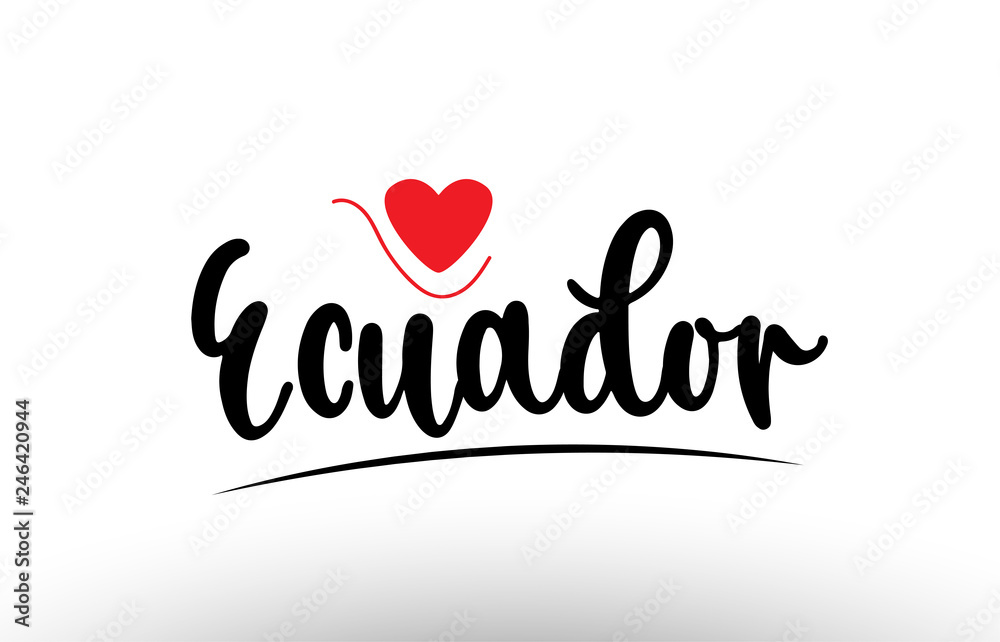 Ecuador country text typography logo icon design