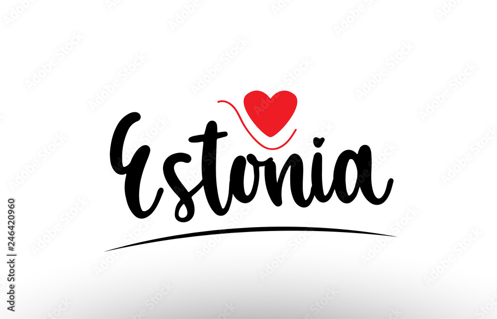 Estonia country text typography logo icon design