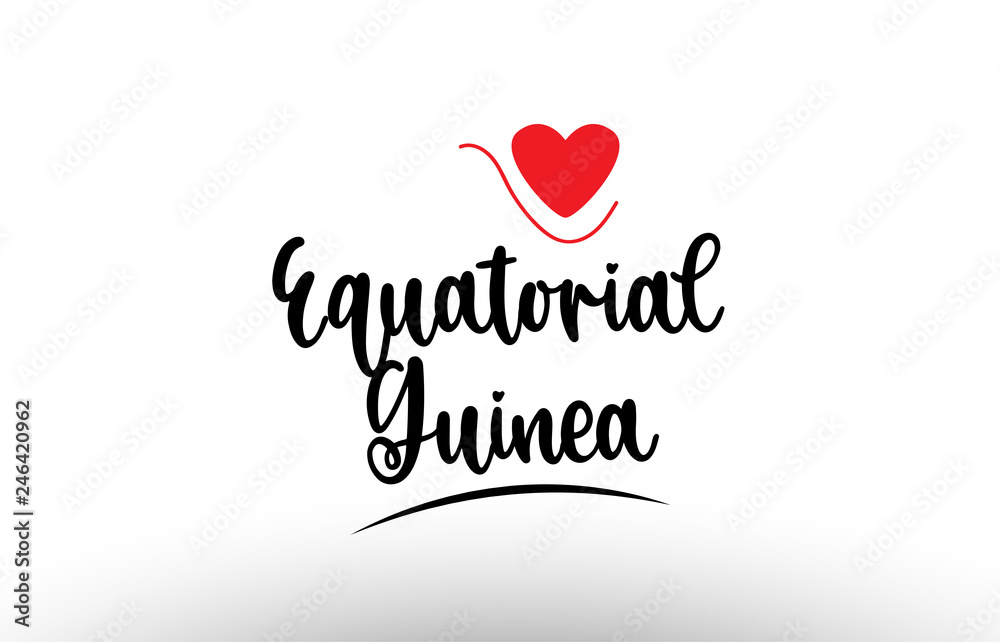 Equatorial Guinea country text typography logo icon design