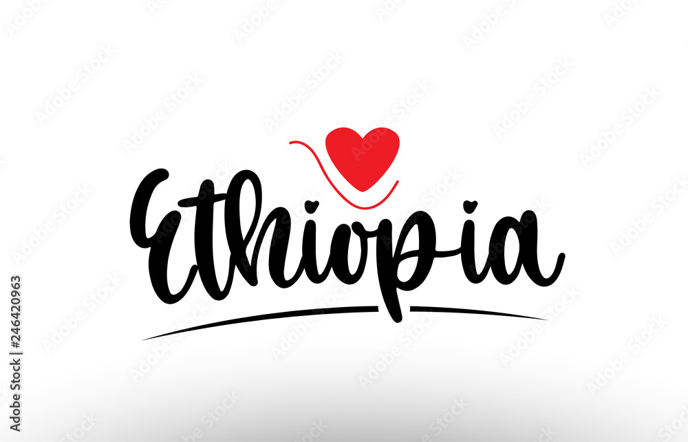 Ethiopia country text typography logo icon design Ethiopia country text typography logo icon design