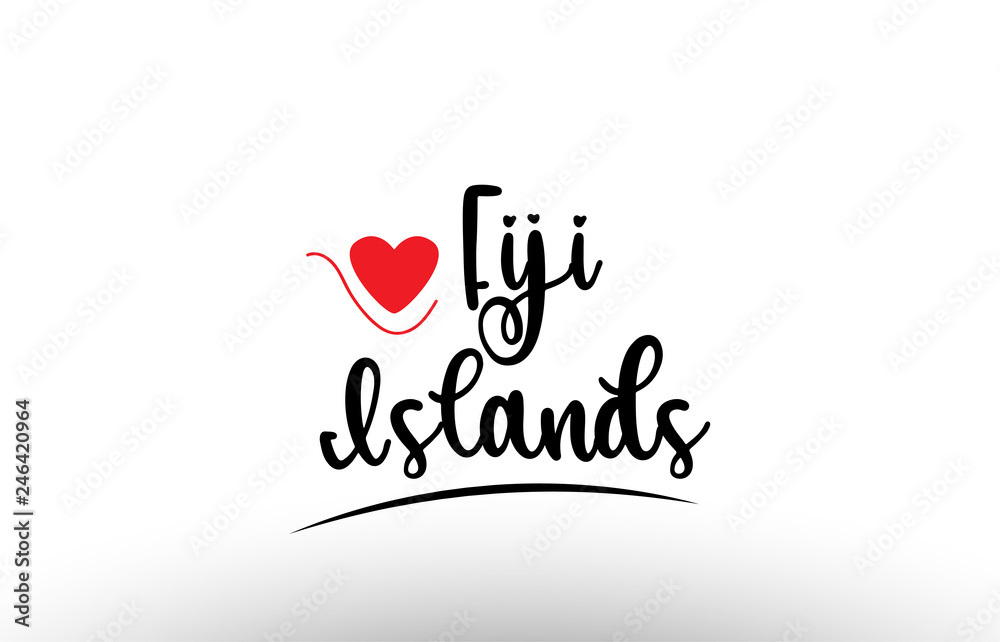 Fiji Islands country text typography logo icon design