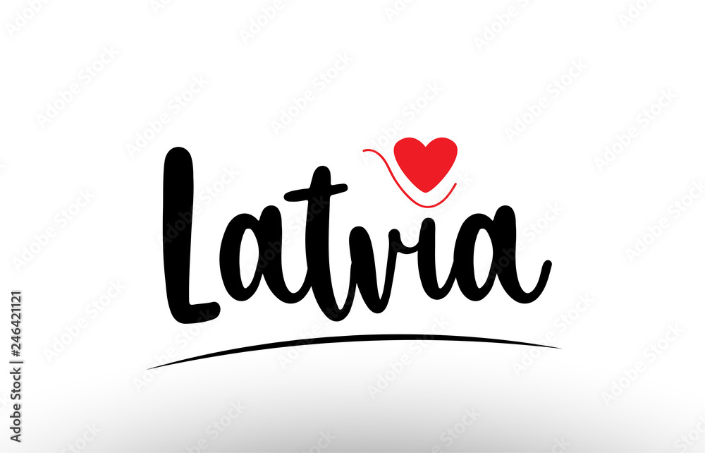 Latvia country text typography logo icon design Latvia country text typography logo icon design