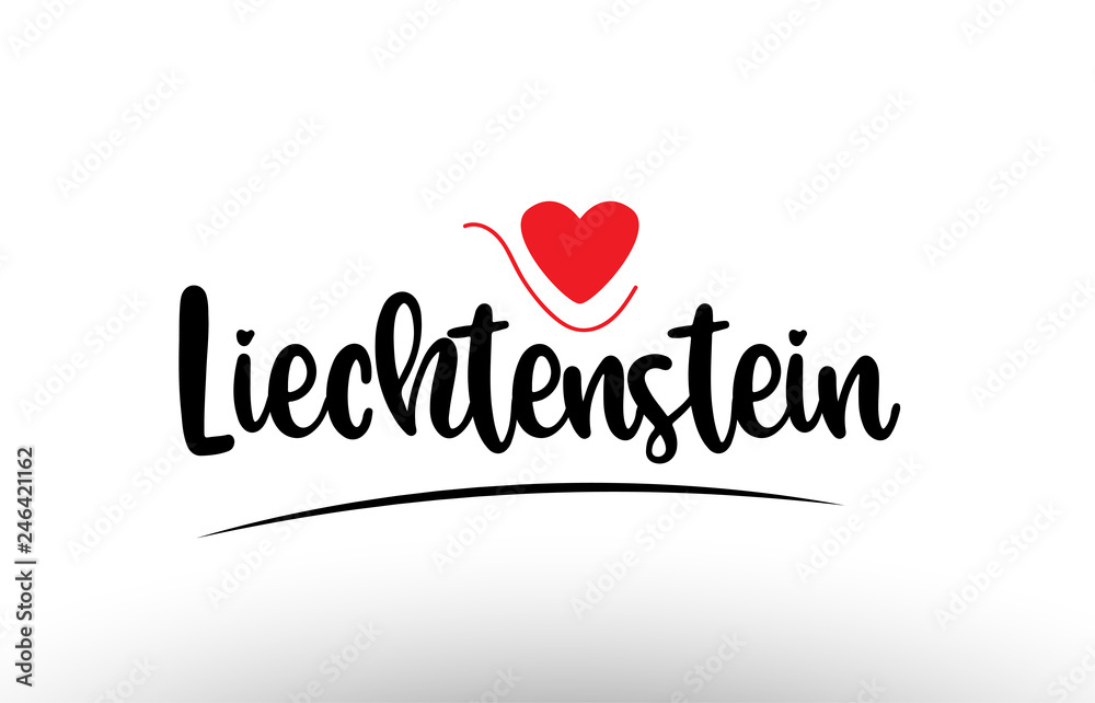 Liechtenstein country text typography logo icon design