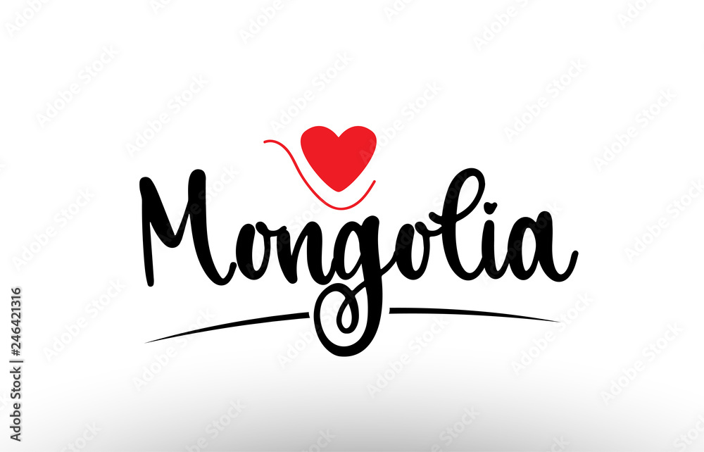 Mongolia country text typography logo icon design Mongolia country text typography logo icon design
