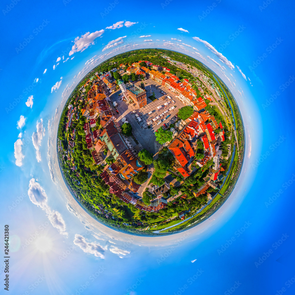 Sandomierz little planet dron wakacje