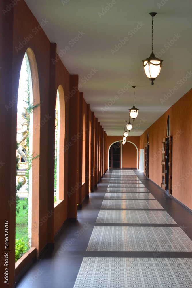 corridor in an old building