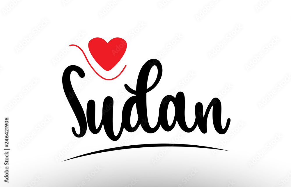 Sudan country text typography logo icon design Sudan country text typography logo icon design