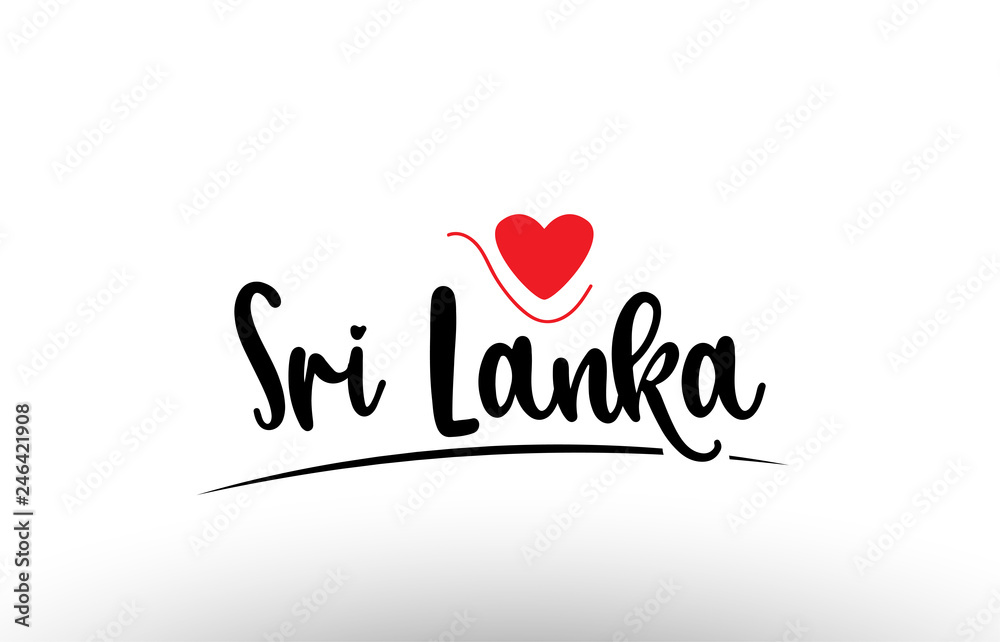 Sri Lanka country text typography logo icon design