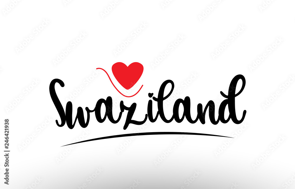 Swaziland country text typography logo icon design