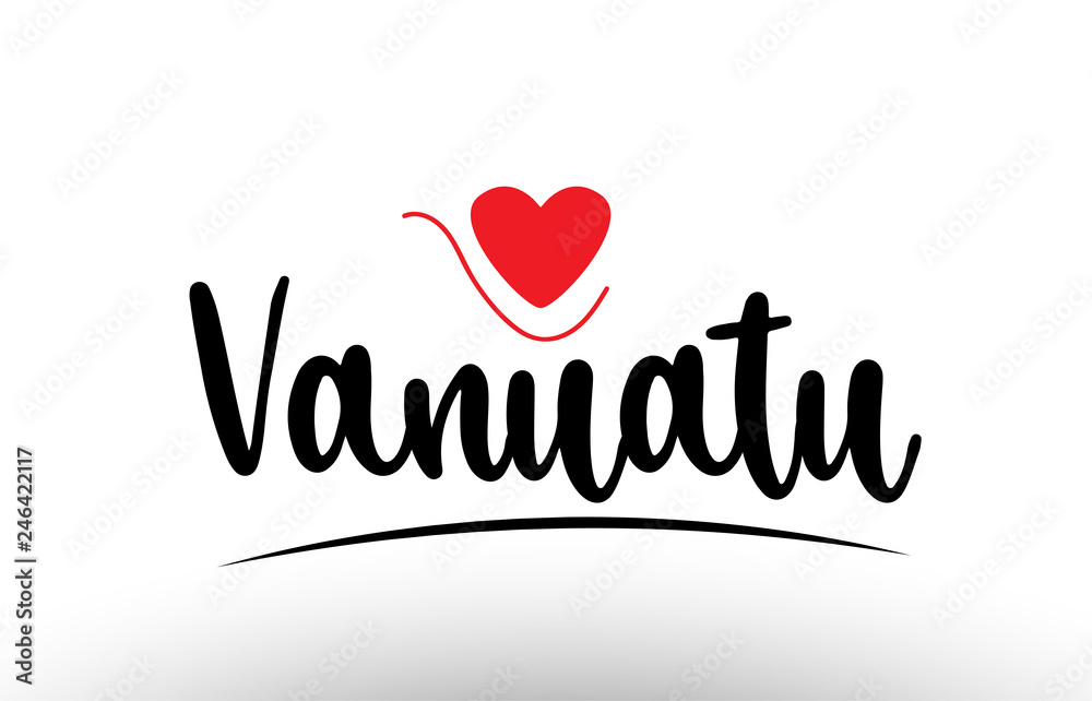 Vanuatu country text typography logo icon design