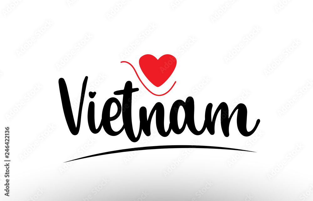 Vietnam country text typography logo icon design