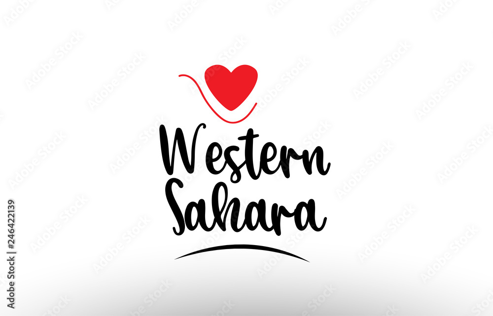 Western Sahara country text typography logo icon design