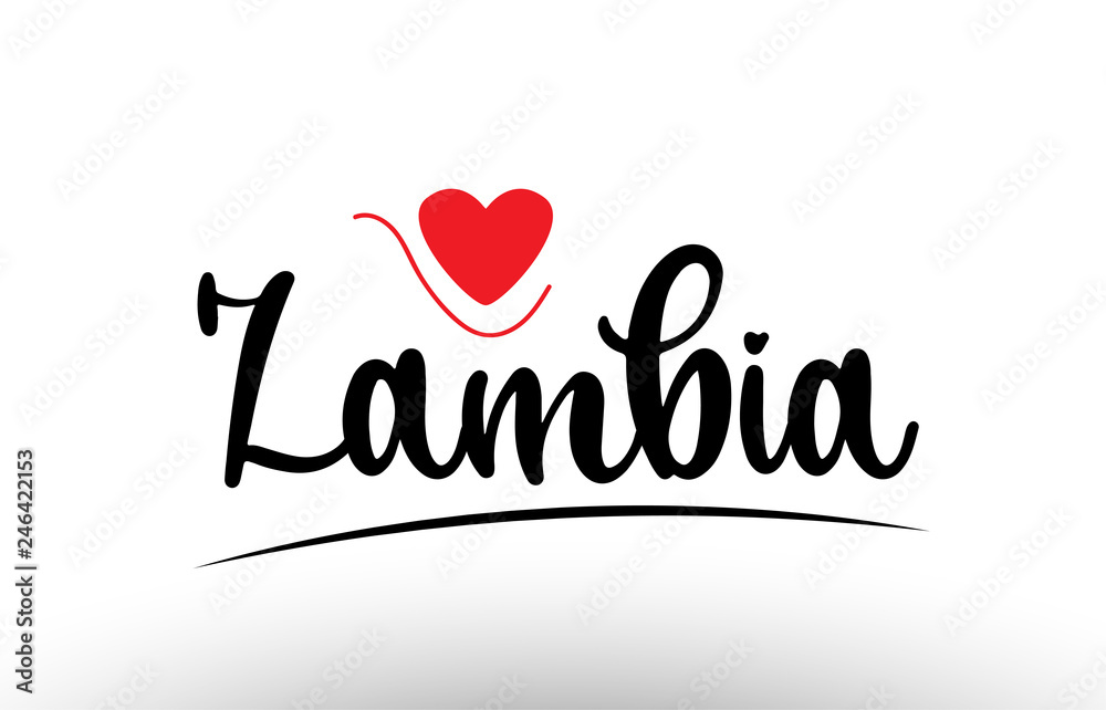 Zambia country text typography logo icon design Zambia country text typography logo icon design