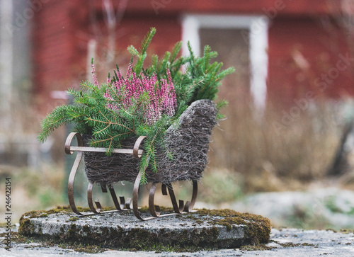 High Resolution Christmas Sleigh Decoration