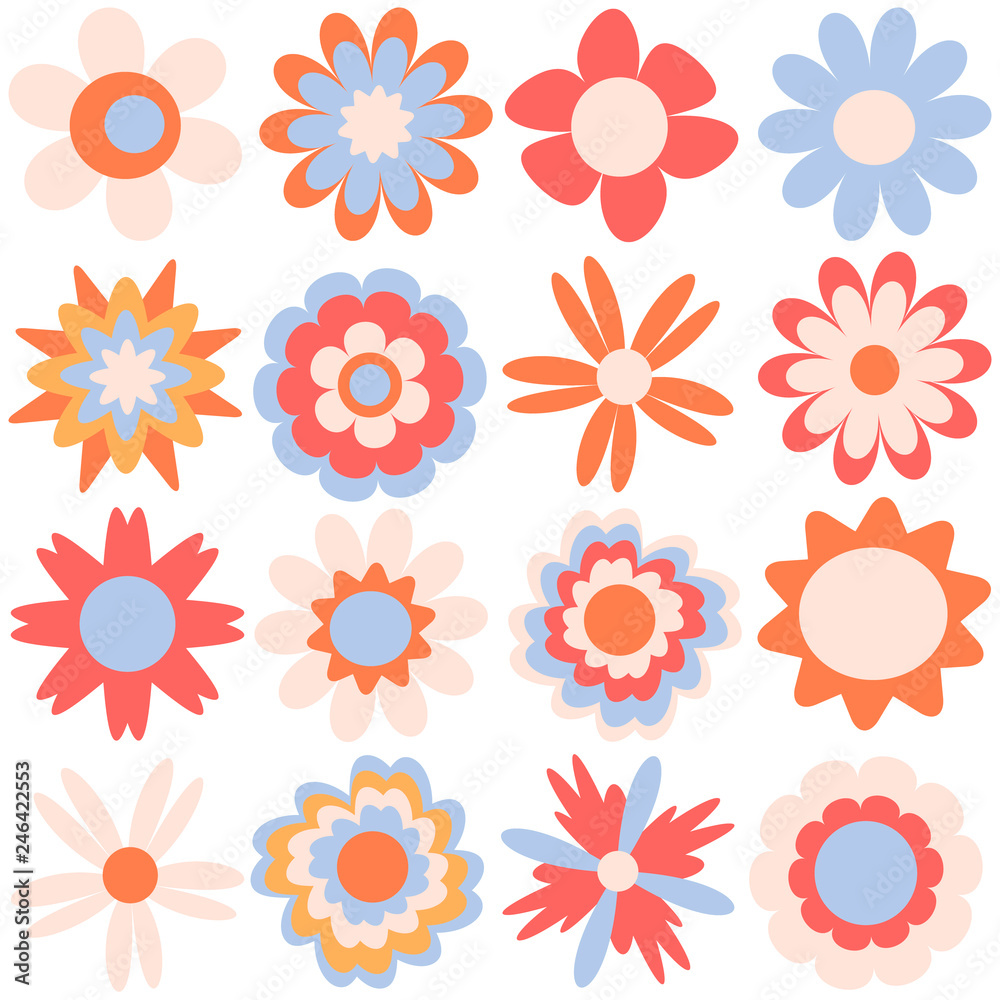 Set for floral design, vector Set for floral design, vector
