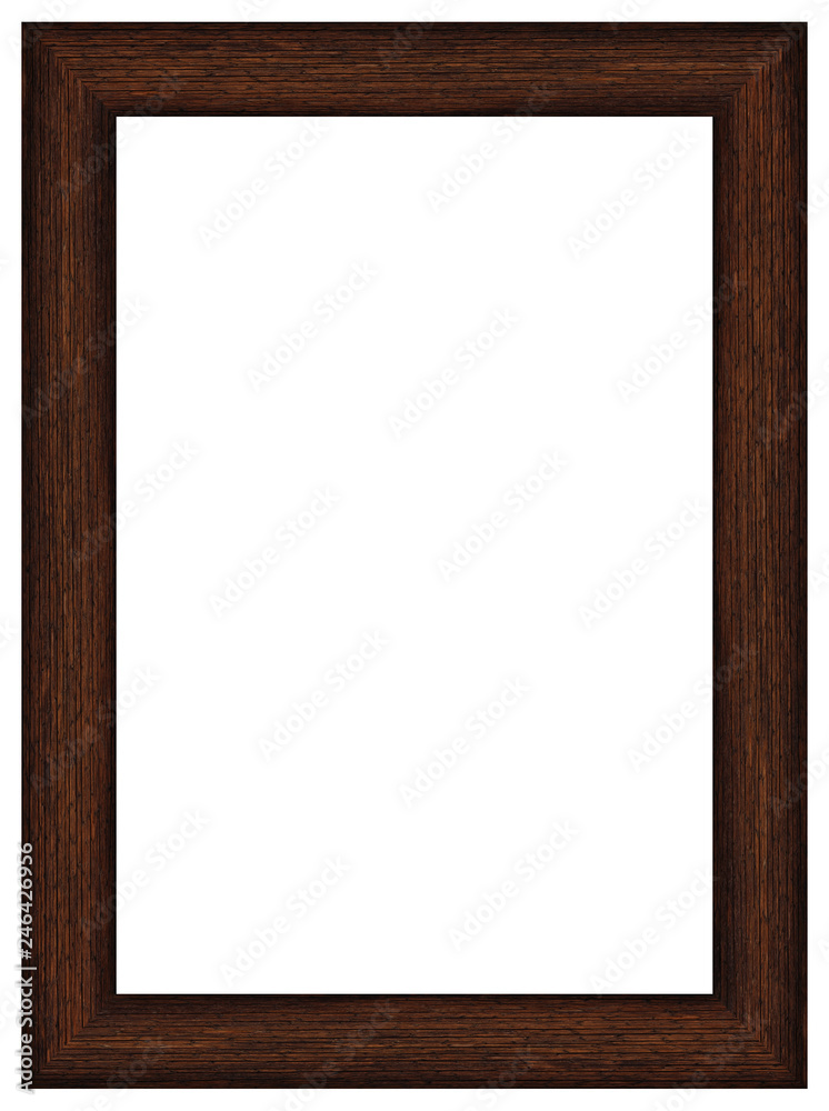 Brown wooden frame isolated on white background Brown wooden frame isolated on white background