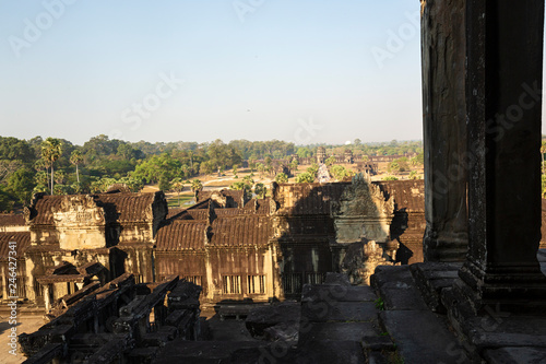 Vista del templo Angkor Vat, Camboya.