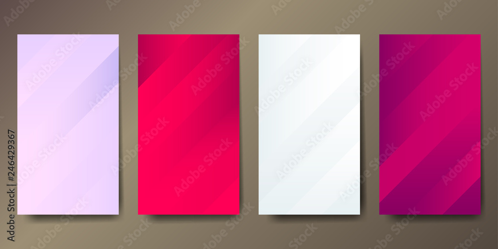 Set of four color vertical holiday abstract backgrounds. 