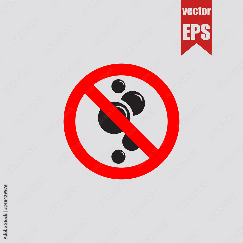 Prohibition blot icon.Vector illustration. Prohibition blot icon.Vector illustration.