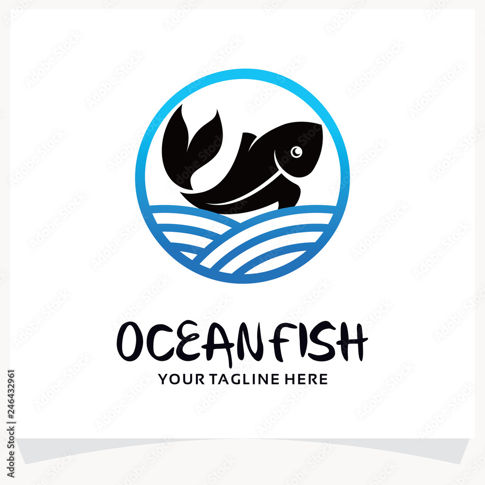 Ocean Fish Logo Design Template Inspiration Ocean Fish Logo Design Template Inspiration