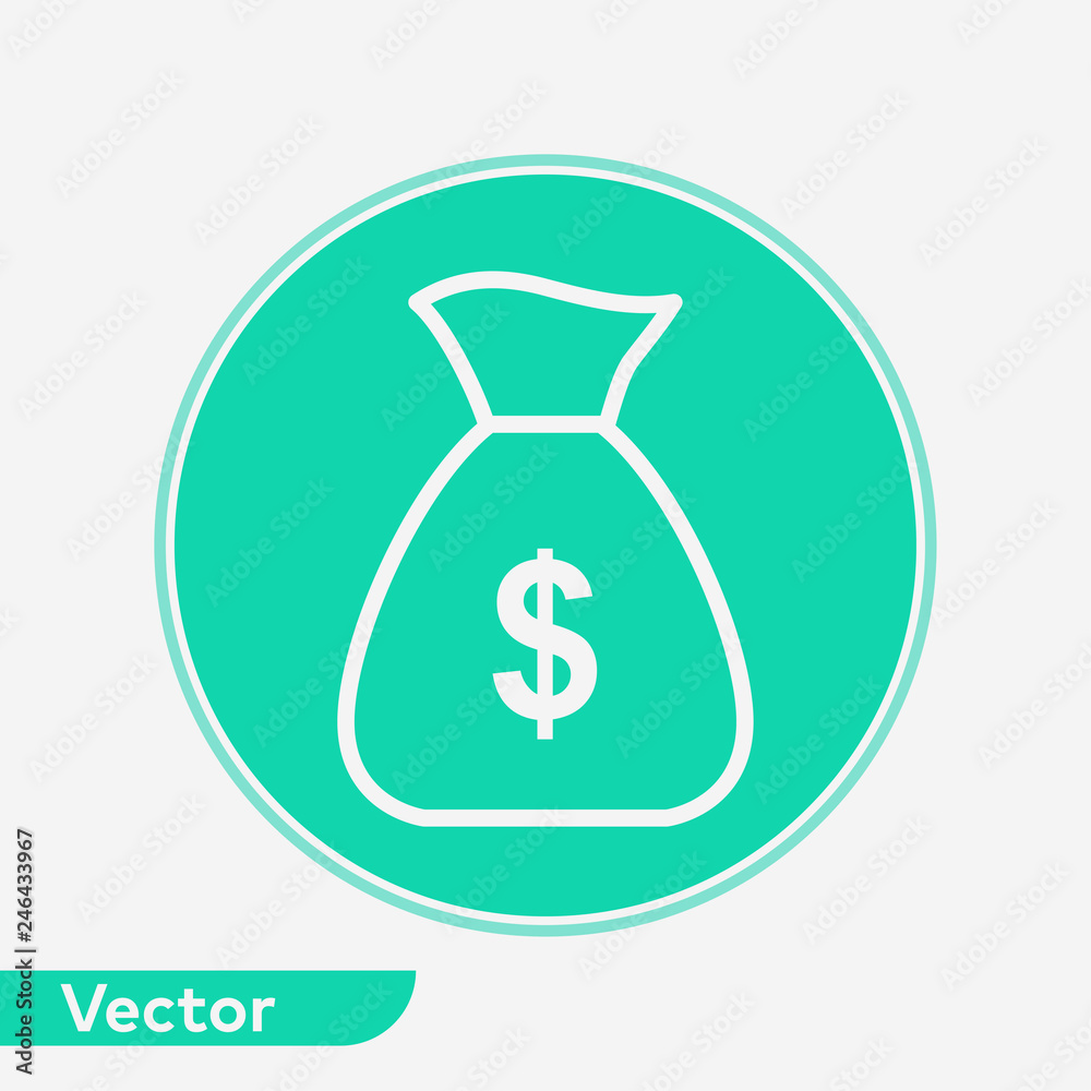 Money bag vector icon sign symbol Money bag vector icon sign symbol