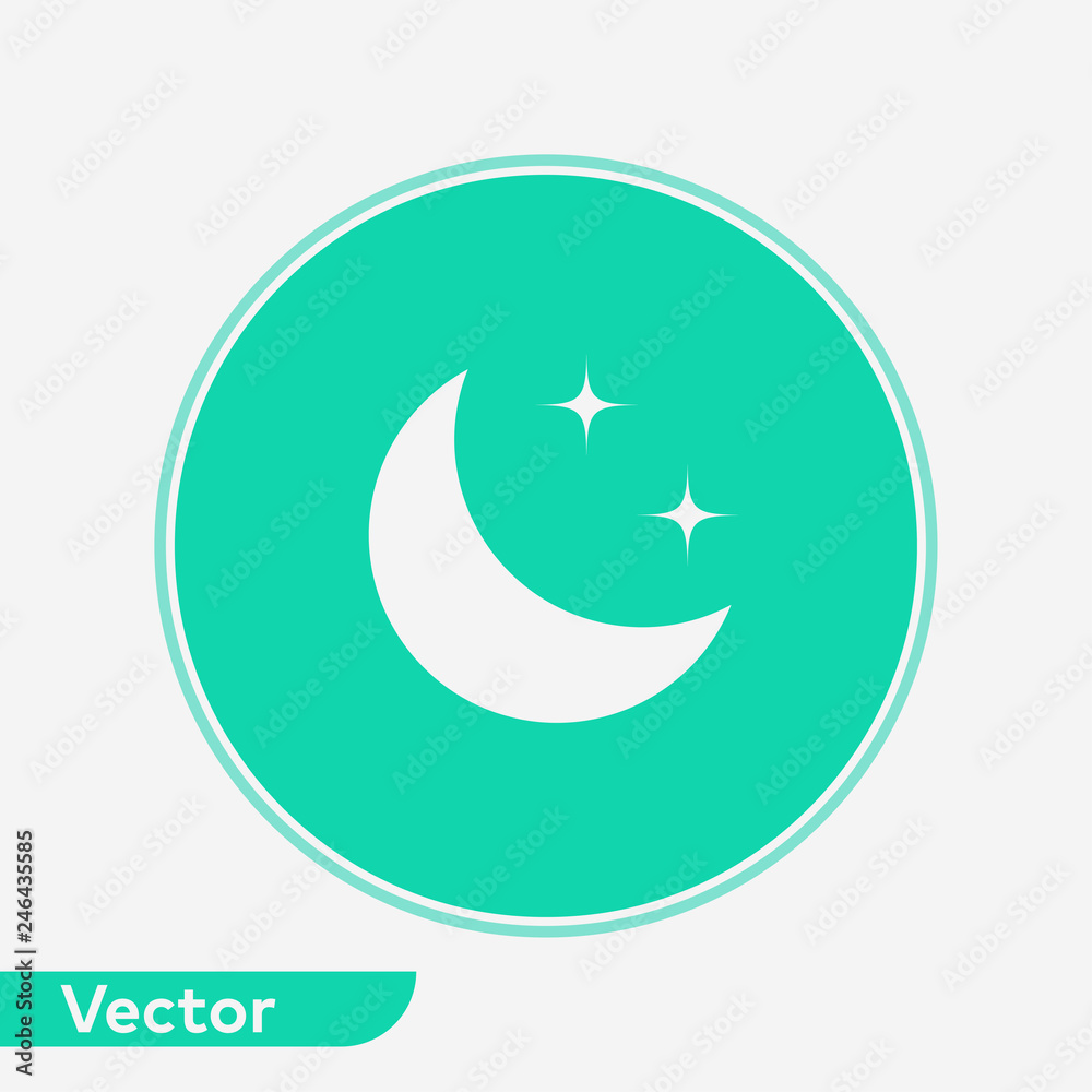 Half moon vector icon sign symbol Half moon vector icon sign symbol