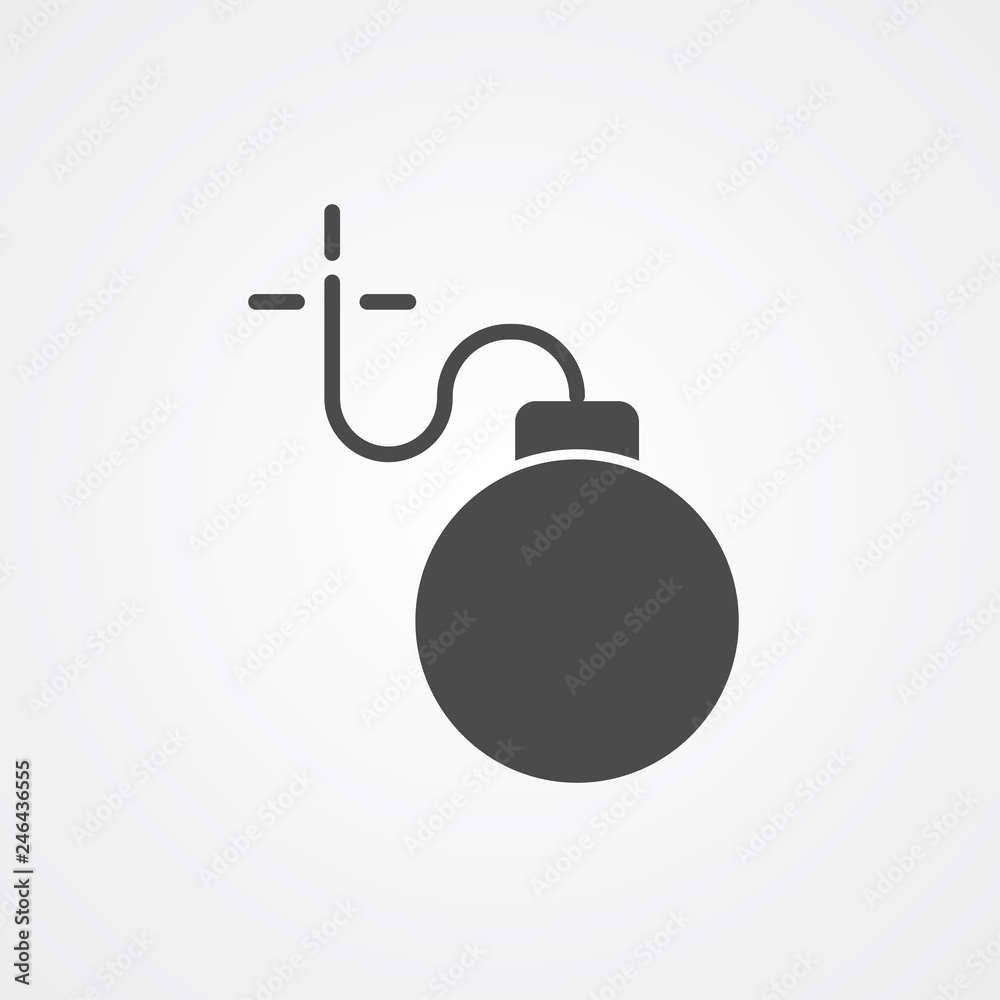 Bomb vector icon sign symbol