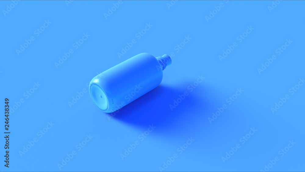 Fototapeta premium Blue Vintage Medicine Bottle with a Cork Stop 3d illustration