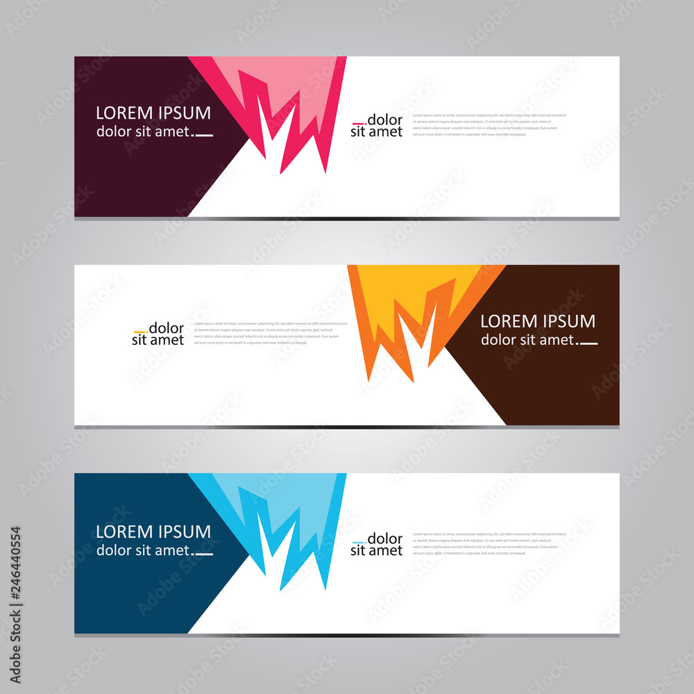 Fototapeta premium Vector abstract geometric design banner web template. Banner background.modern template design
