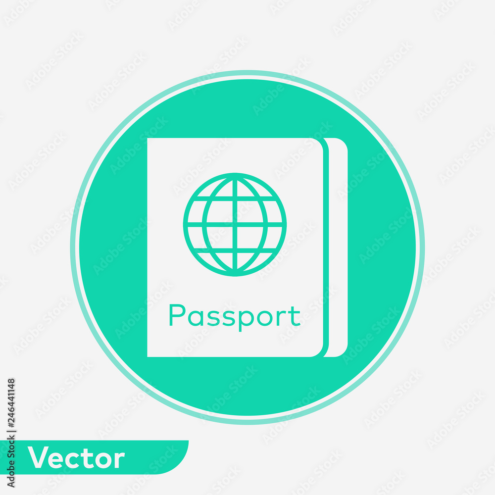 Passport vector icon sign symbol Passport vector icon sign symbol