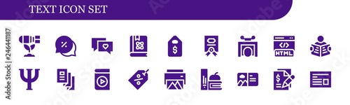  text icon set