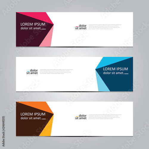 Vector abstract geometric design banner web template. Banner background.modern template design