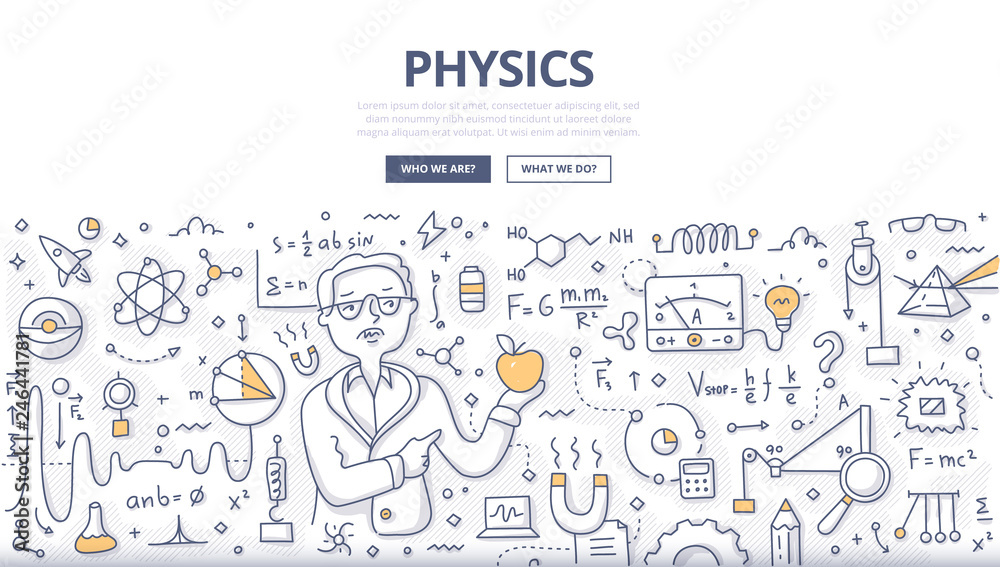 Fototapeta premium Physics Doodle Concept
