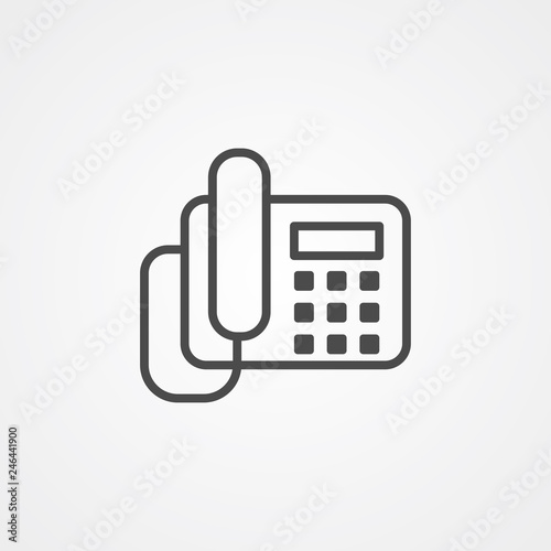 Desk phone vector icon sign symbol