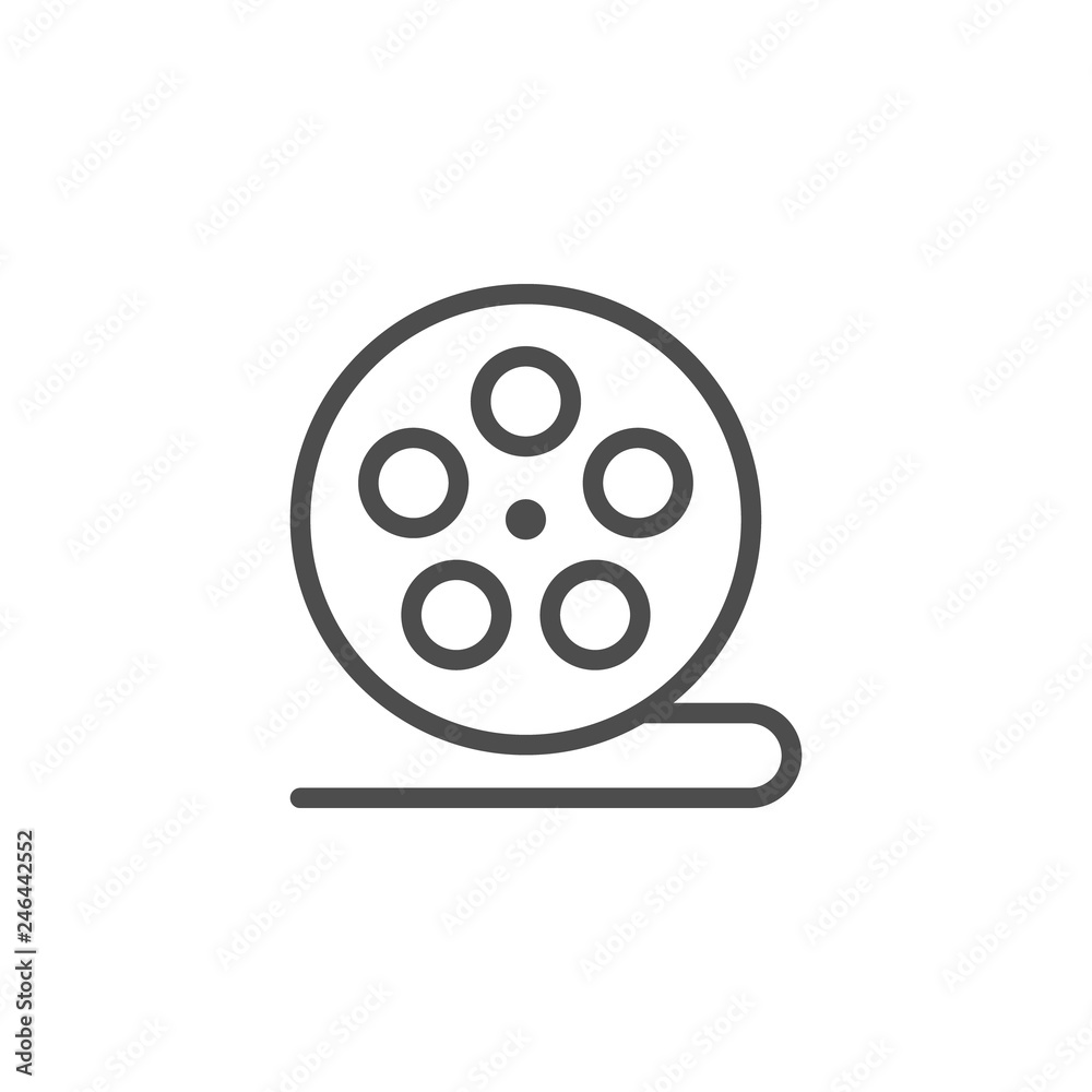 Film reel line icon
