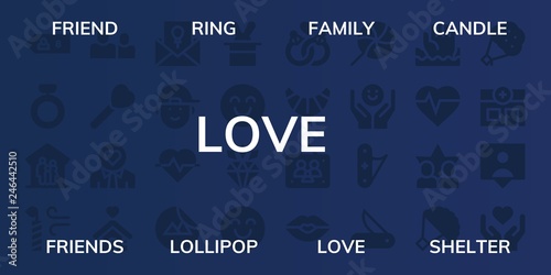  love icon set