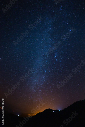 night sky stars milky way on mountains background © anut21ng Stock