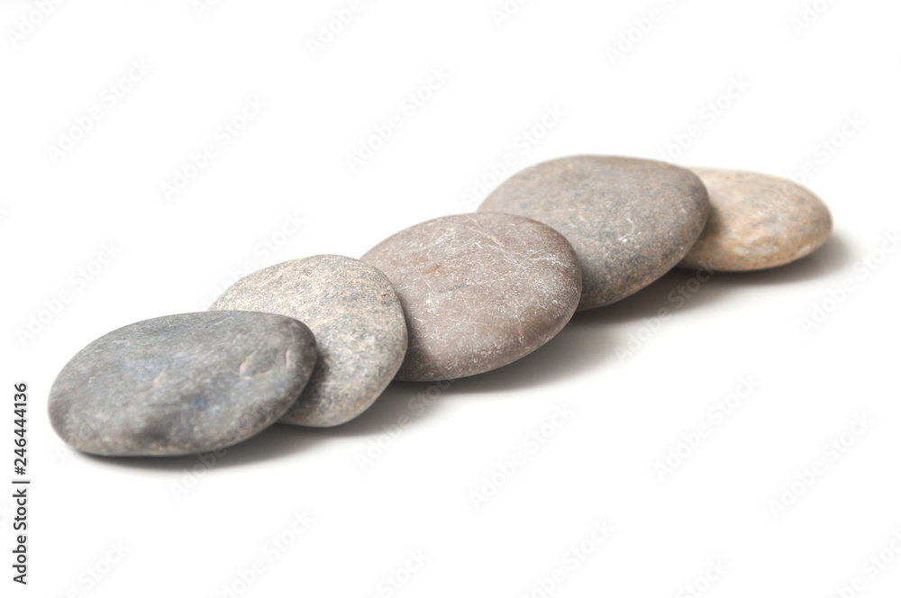 group of pebbles on white background group of pebbles on white background