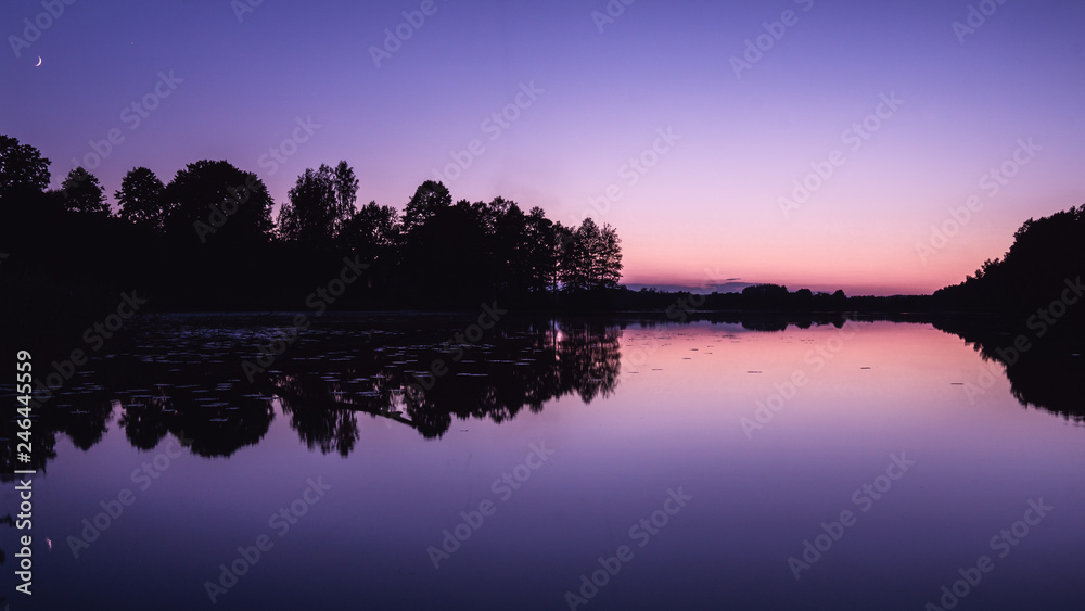 Purple evening on the lake Purple evening on the lake