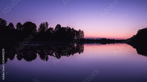 Purple evening on the lake