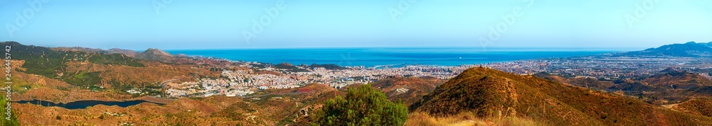 Panoramic view of the Malaga city