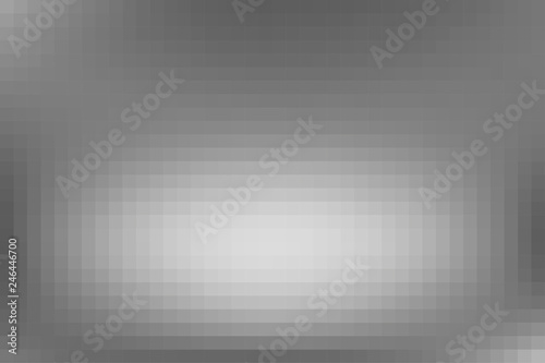 Vector greyscale blurred horizontal cover. Monochrome defocused black and white unfocused tiles banner. Gray scale gradient mosaic background. Grey or silver abstract blurry checked illustration.