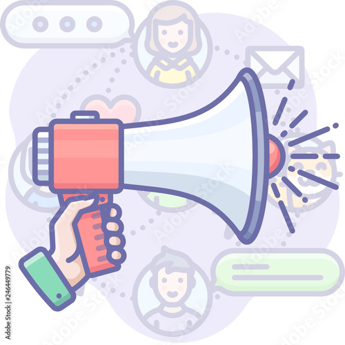 megaphone advertise communication 