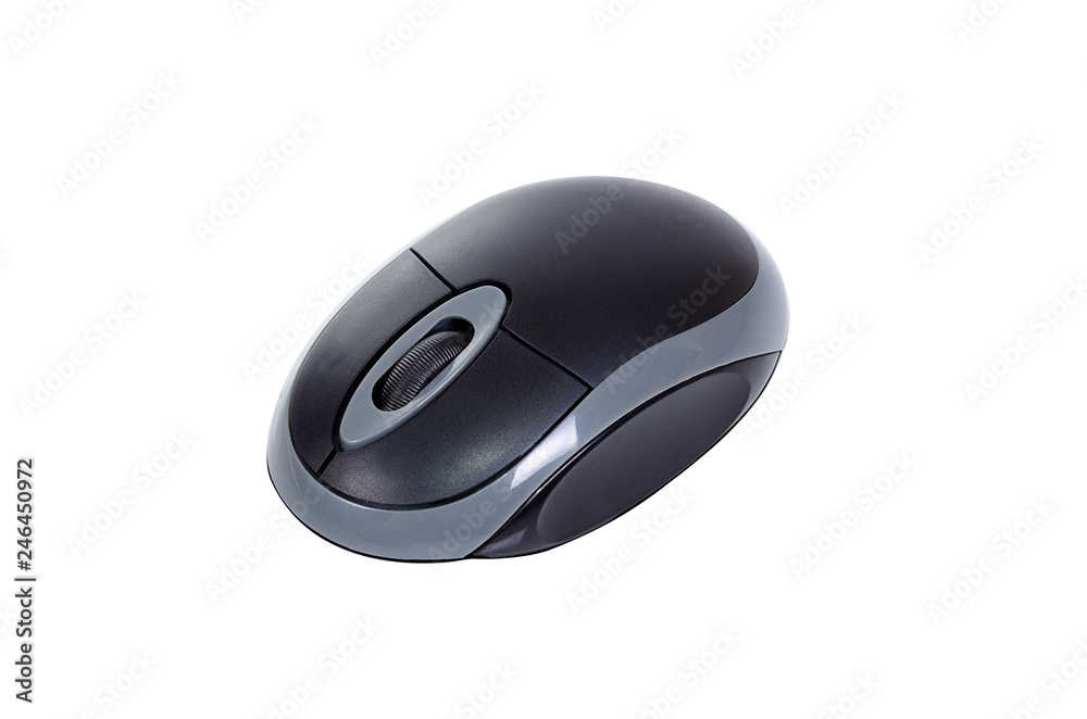 Computer wireless mouse on a white background Computer wireless mouse on a white background