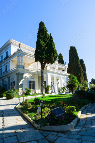 Achilleion palace in Corfu Island, Greece, built by Empress of Austria Elisabeth of Bavaria, also known as Sisi