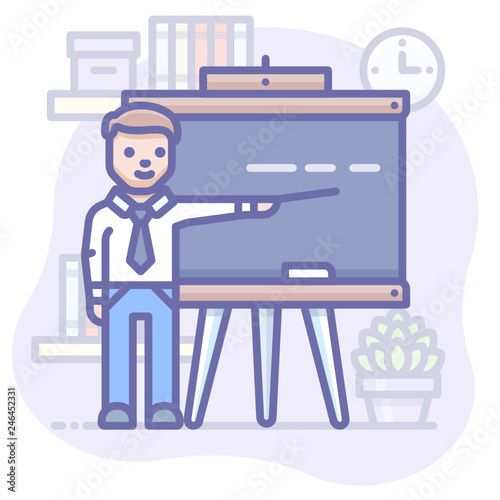 teacher blackboard teaching school