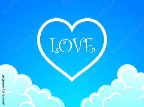 Nature background of blue s...
