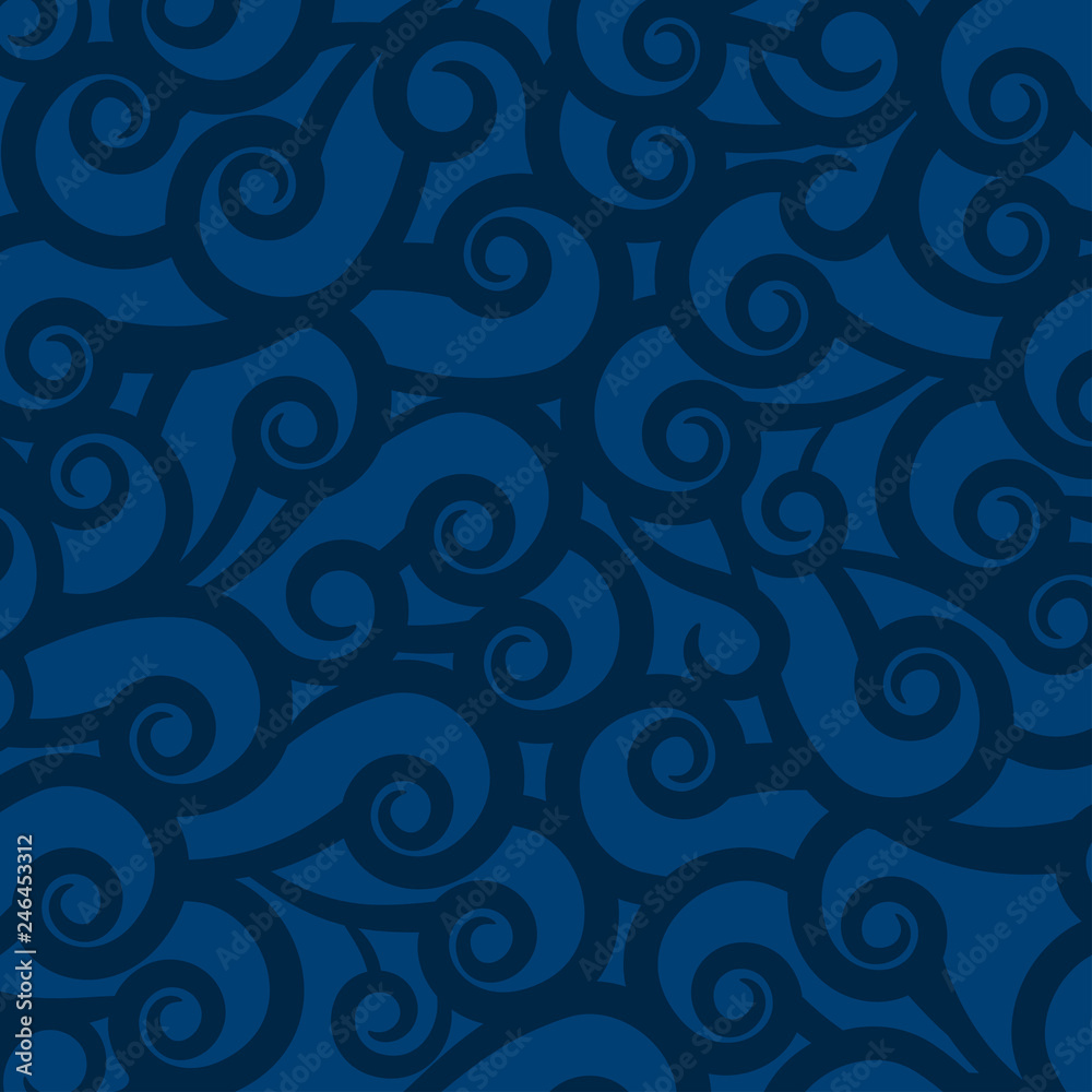 Dark indigo blue background with abstract pattern. Vector illustration. Dark indigo blue background with abstract pattern. Vector illustration.