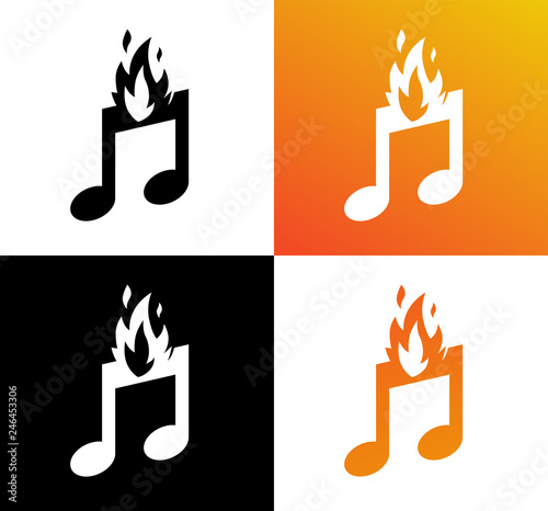 Icon of musical burning not...